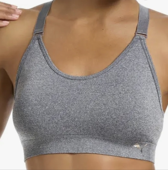 Puma Sports Bras, Training Bras, 2 Bras Black & Gray Youth XL Ladies XS/S - Picture 3 of 6